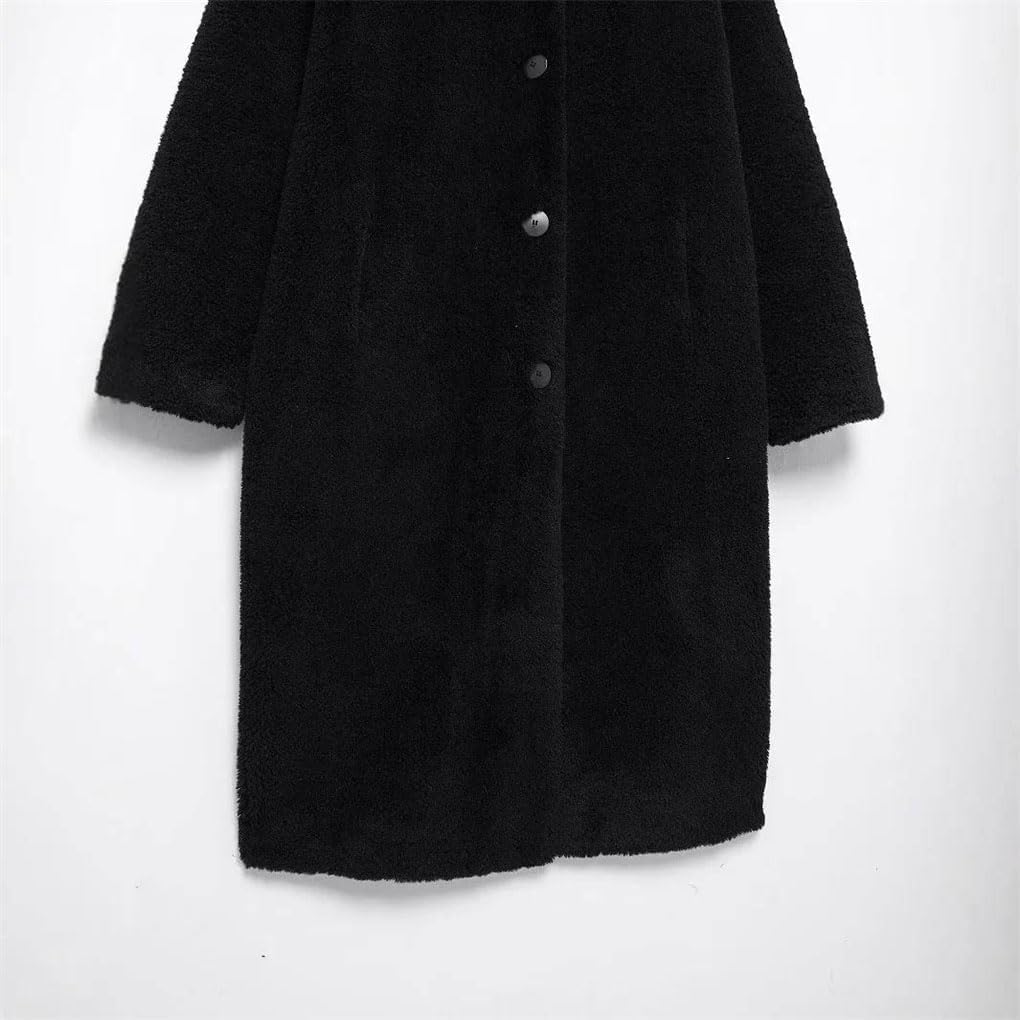 Women's Trench Coats Single Breasted Long Sleeve Warm Elegant Coat
