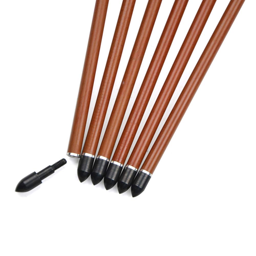 31 Pouces Flèches de Carbone pour Le tir à l'arc Spine 400 Plume de Naturelle Pointe de flèche 100 Grains pour la Chasse à l'arc à poulies Arc Classique (Flèches)