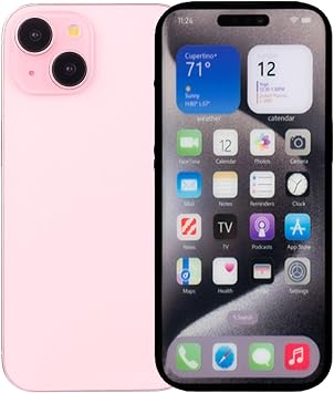 Exclusive Display Model iPhone 15 Plus Pink with Screen Mockup Smartphone Dummy | Perfect for Display, In-store Display, and Photography Props as a Realistic Size Mobile Model from a