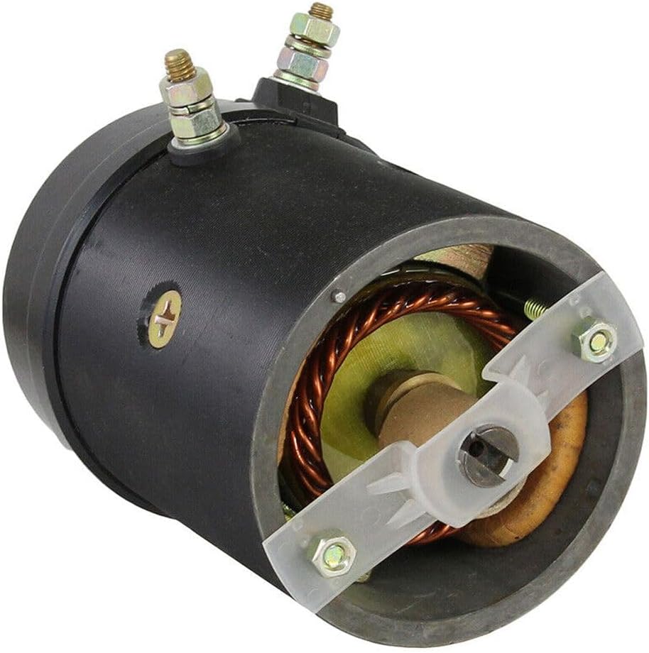12 Volt Snow Plow Motor Fits Fisher & Western W/Oil Seal Dual Post 21500 452254 DC-Current Type Clockwise-Rotation Slotted-Shaft 46-2473 462584