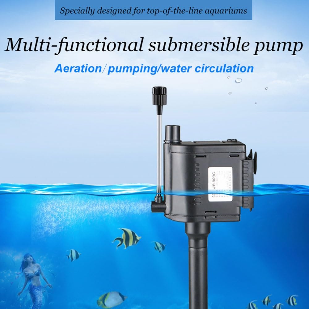 Bomba de oxígeno - Bomba de agua sumergible ultra silenciosa para acuario con ventosa para aireación y circulación en tanques de peces