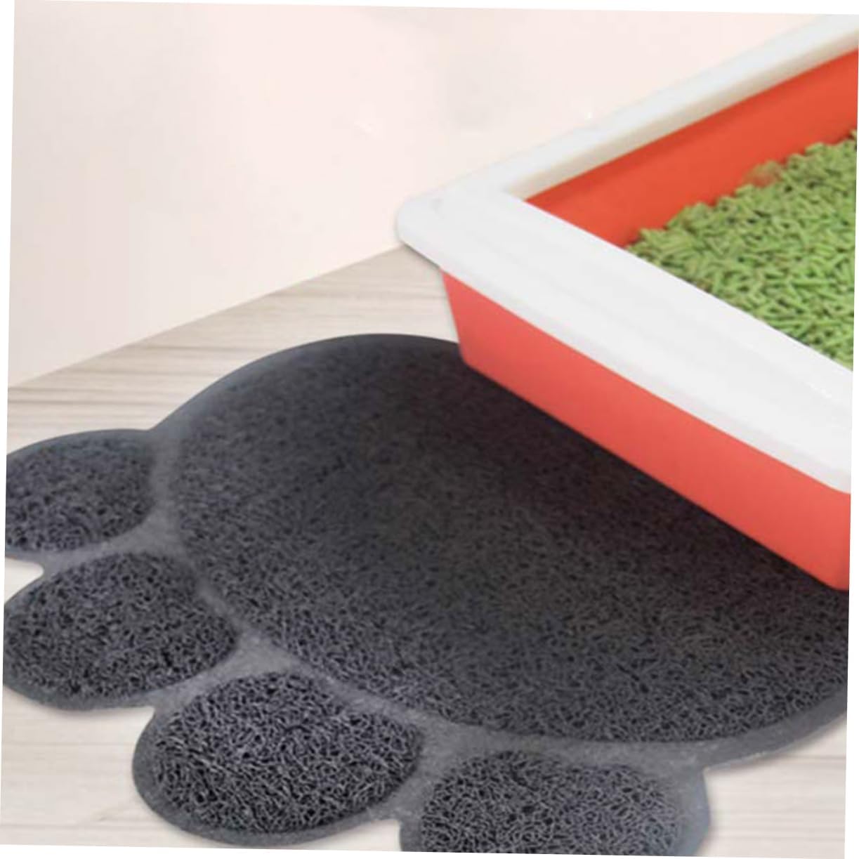 POPETPOP 2Pcs Cat Food Pad Non Slip Pet Feeding Mat for Dogs and Cats Easy to for Indoor Use
