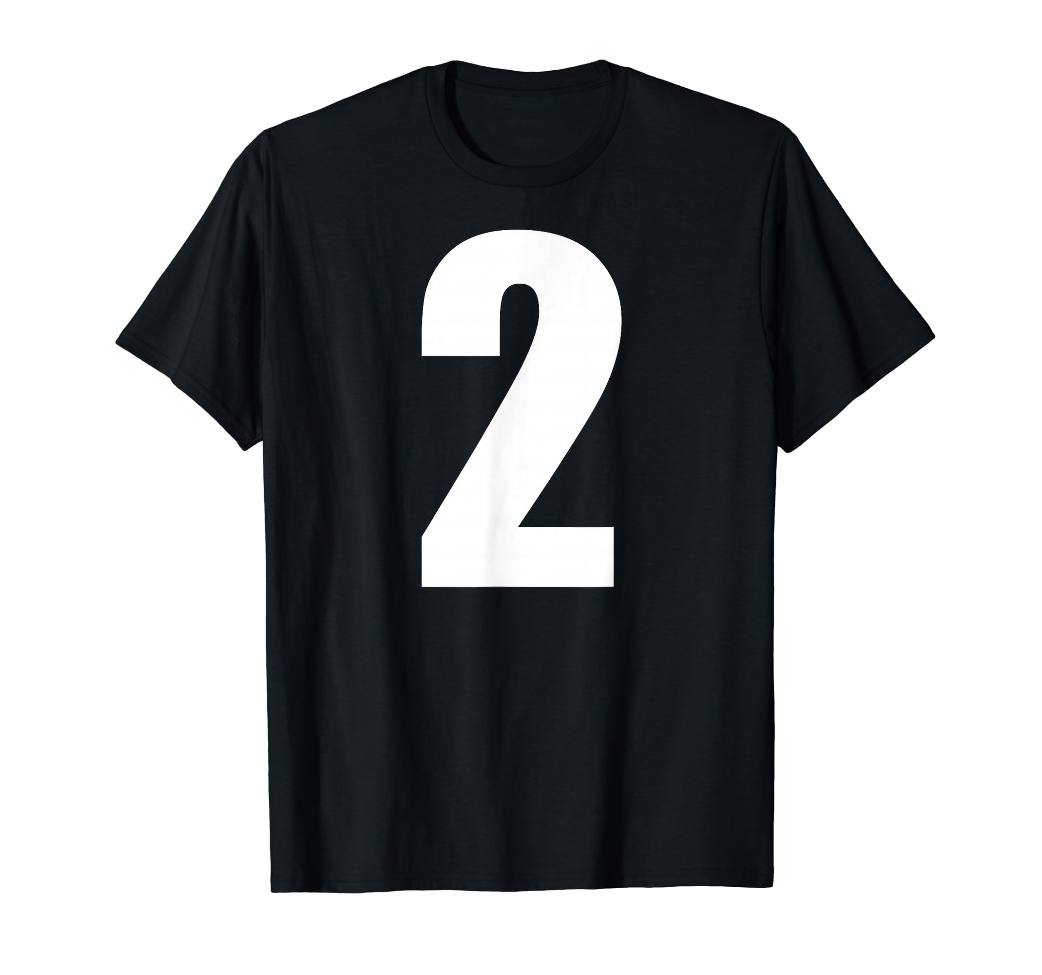Amazon | 数字 2 数字 2 プレーン ホワイト 数字 Tシャツ | Tシャツ