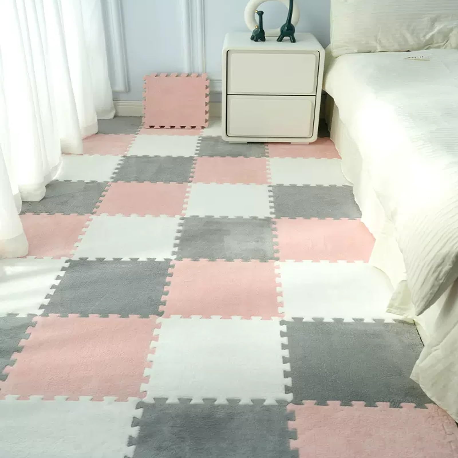 Tapis en mousse EVA épais et doux de 30x30 cm pour sol de chambre