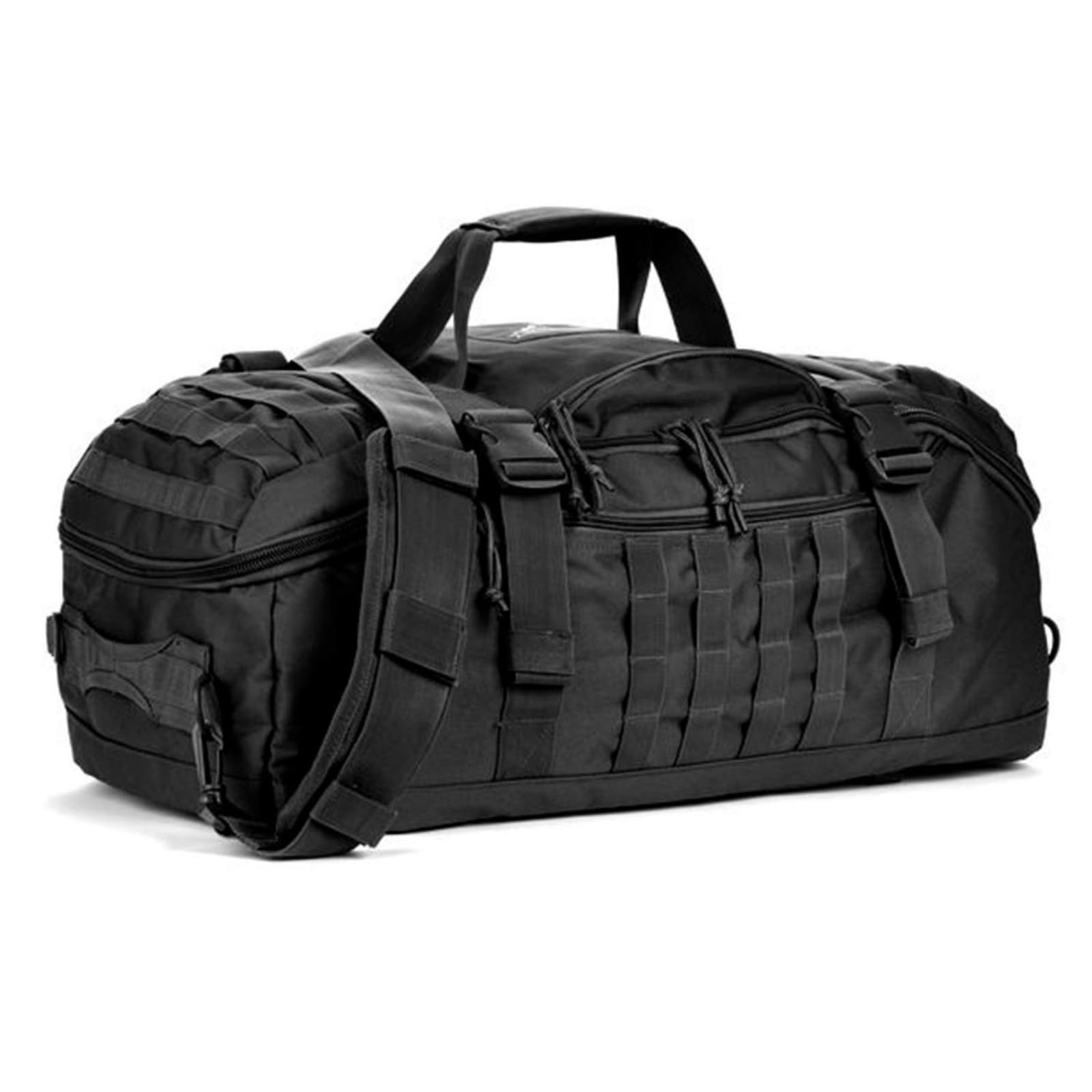 Borsone Zaino Militare Borsone Tattico Capiente Borsa da Palestra con Scomparti per Viaggiatori, Array, Nero, 58 X 30 X 25 Cm