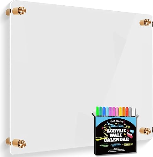 Tablero de escritura acrílico ultra transparente de alta calidad de borrado en seco  Calendario de pared de vidrio Plexi transparente no magnético