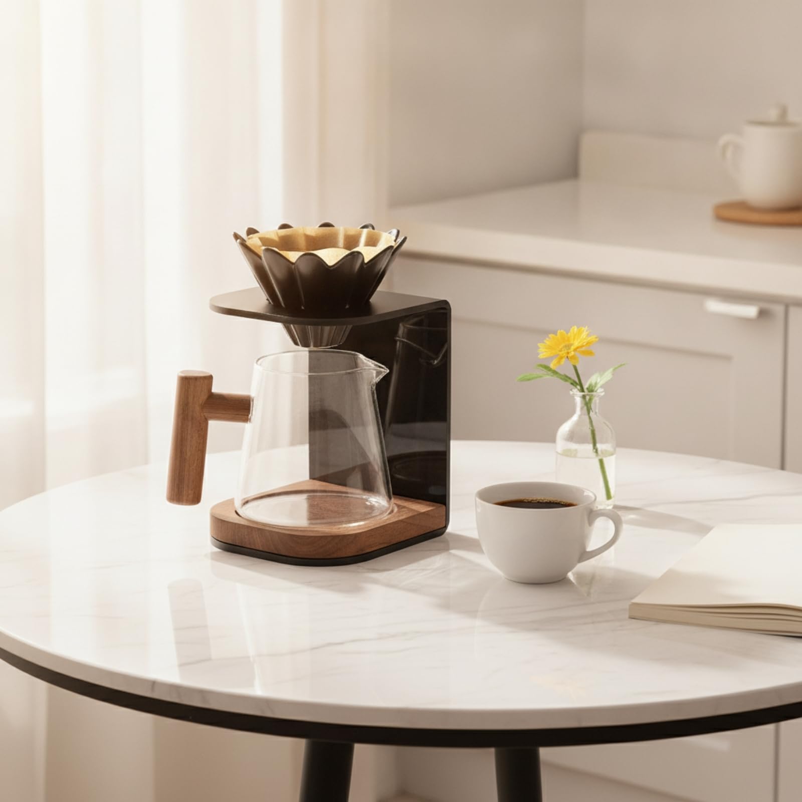 Caffettiera a Gocciolamento Manuale | Caffettiera Pour Over, Graduata, per Casa