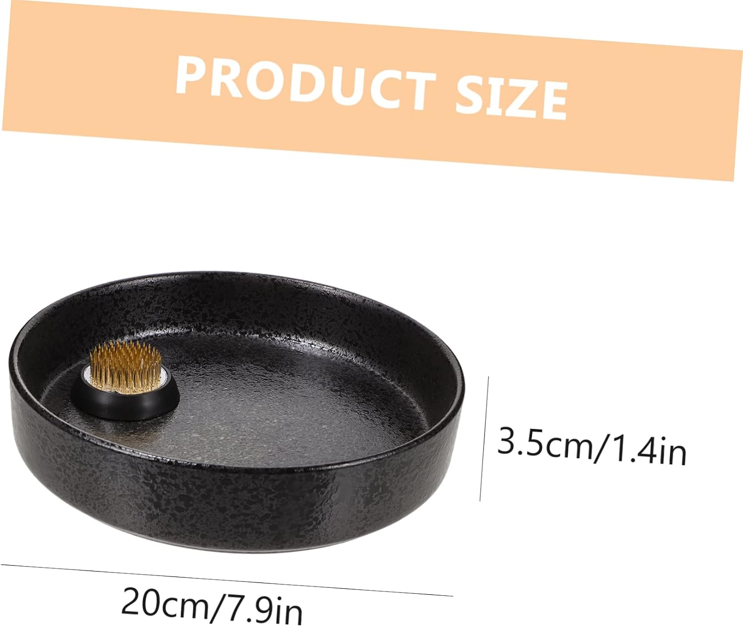 1set Flower Frog Round Holder for Flower Arranging Floral Pin Base with Dense Pin Design Japanese Zen Style for Home Decor and Centerpieces