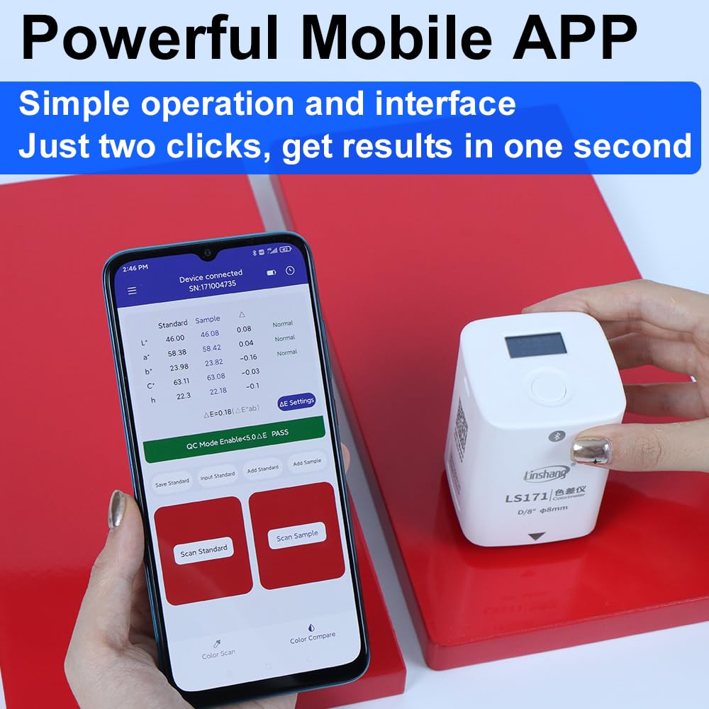 APP Portable Colorimeter LS171 Color Analyzer with Screen Digital Precise LAB Color Meter Tester 8mm Dropshipping