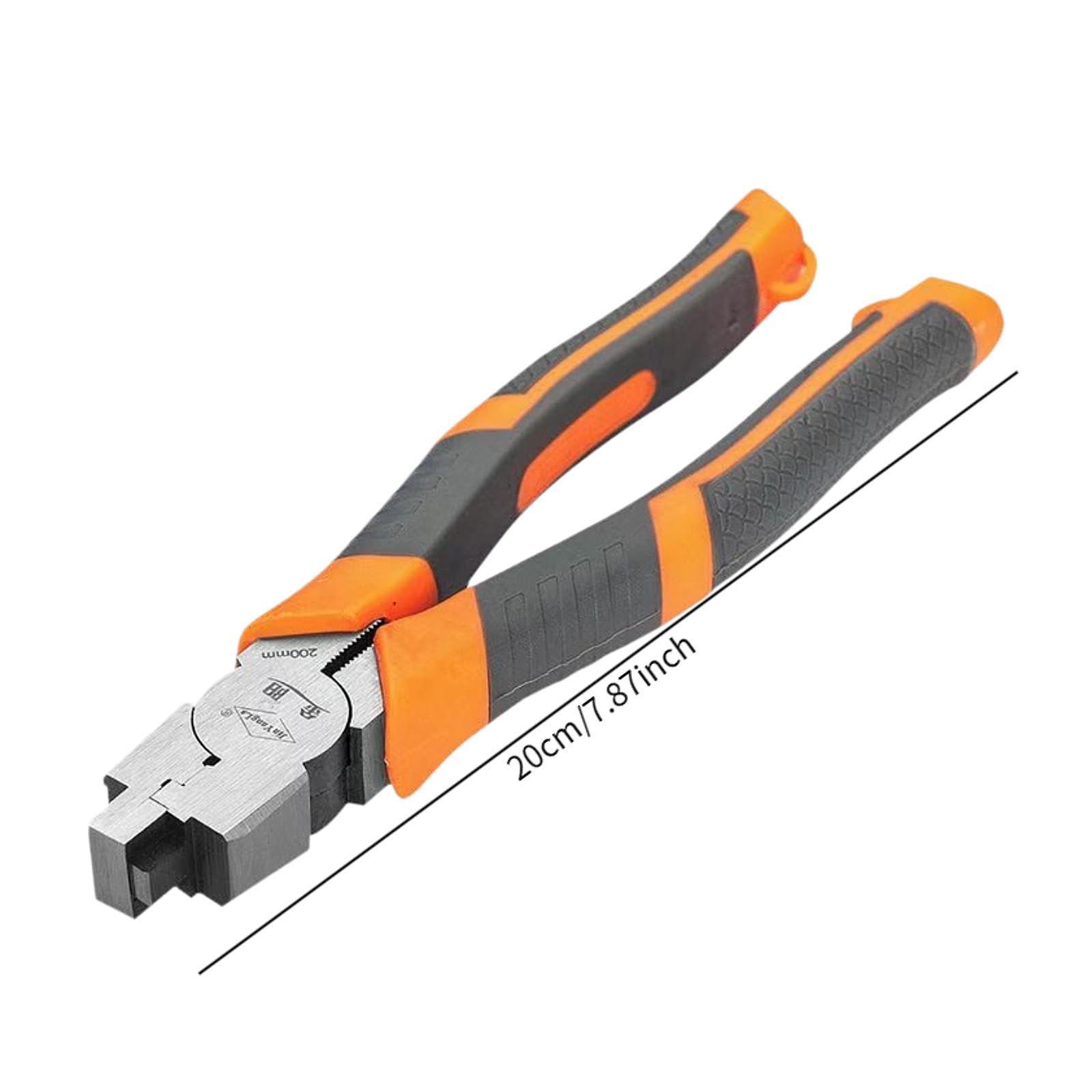 Whtkoph Groove Joint Pliers Square Hole Manual Shears Easy Use High Carbon Steel,Tongues and Groove Plier, Cut Width 8 mm