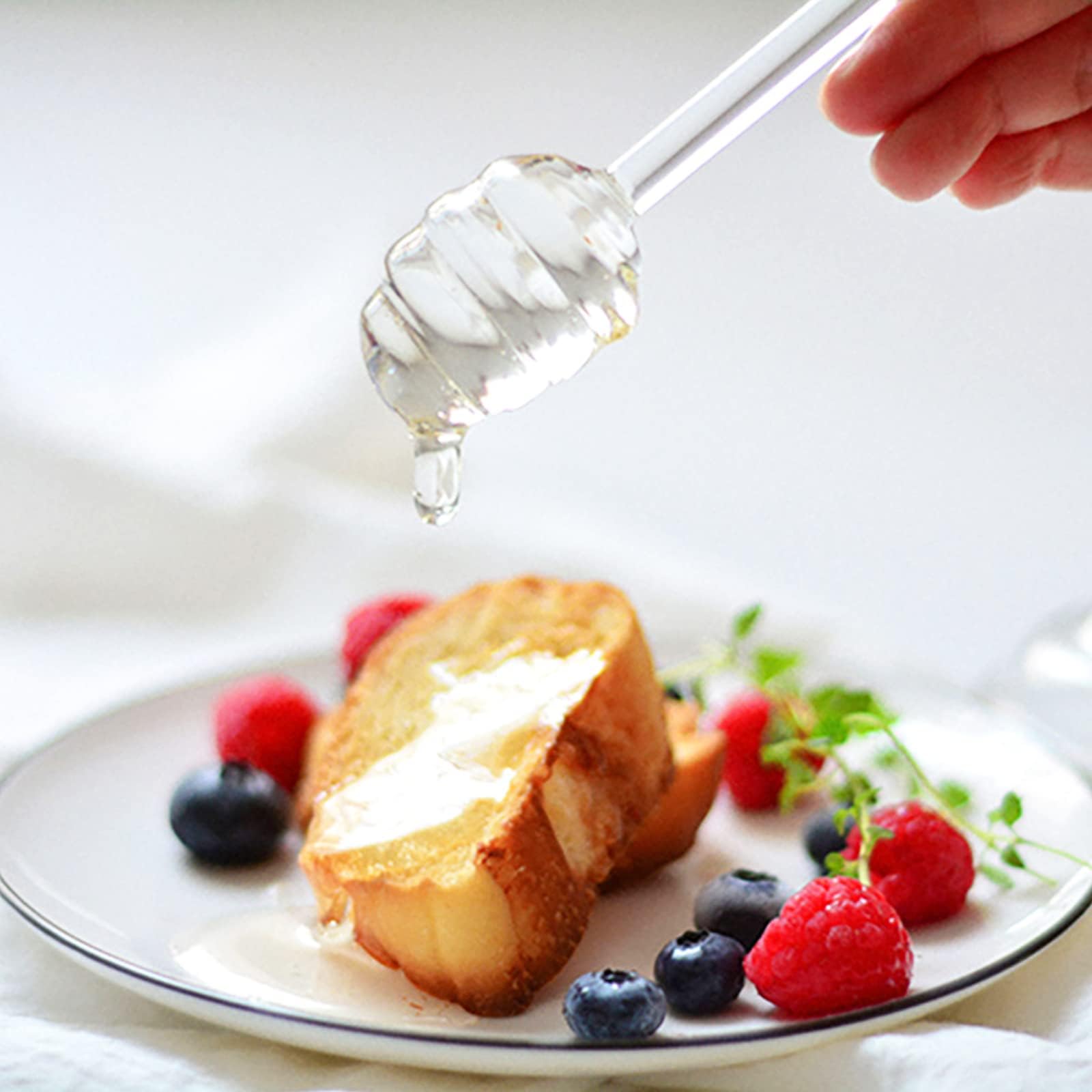 Borosilicate Glass Honey Dipper - Clear - Image 2
