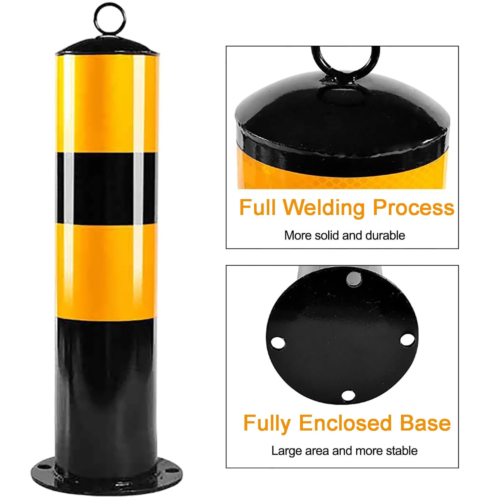 Barreras de Seguridad, Poste de Seguridad, Columna tráfico, Barrera for estacionamiento, Carretera, barandilla Alta Visibilidad, 19,7 Pulgadas Alto(2pcs)