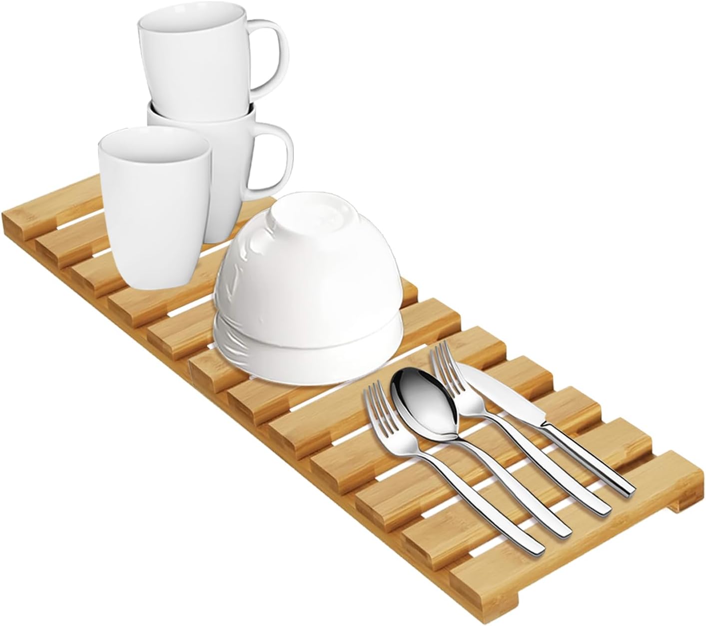 Bamboo Dish Rack, Cooling Rack and Plant Stand, HANDEMADE (Small)