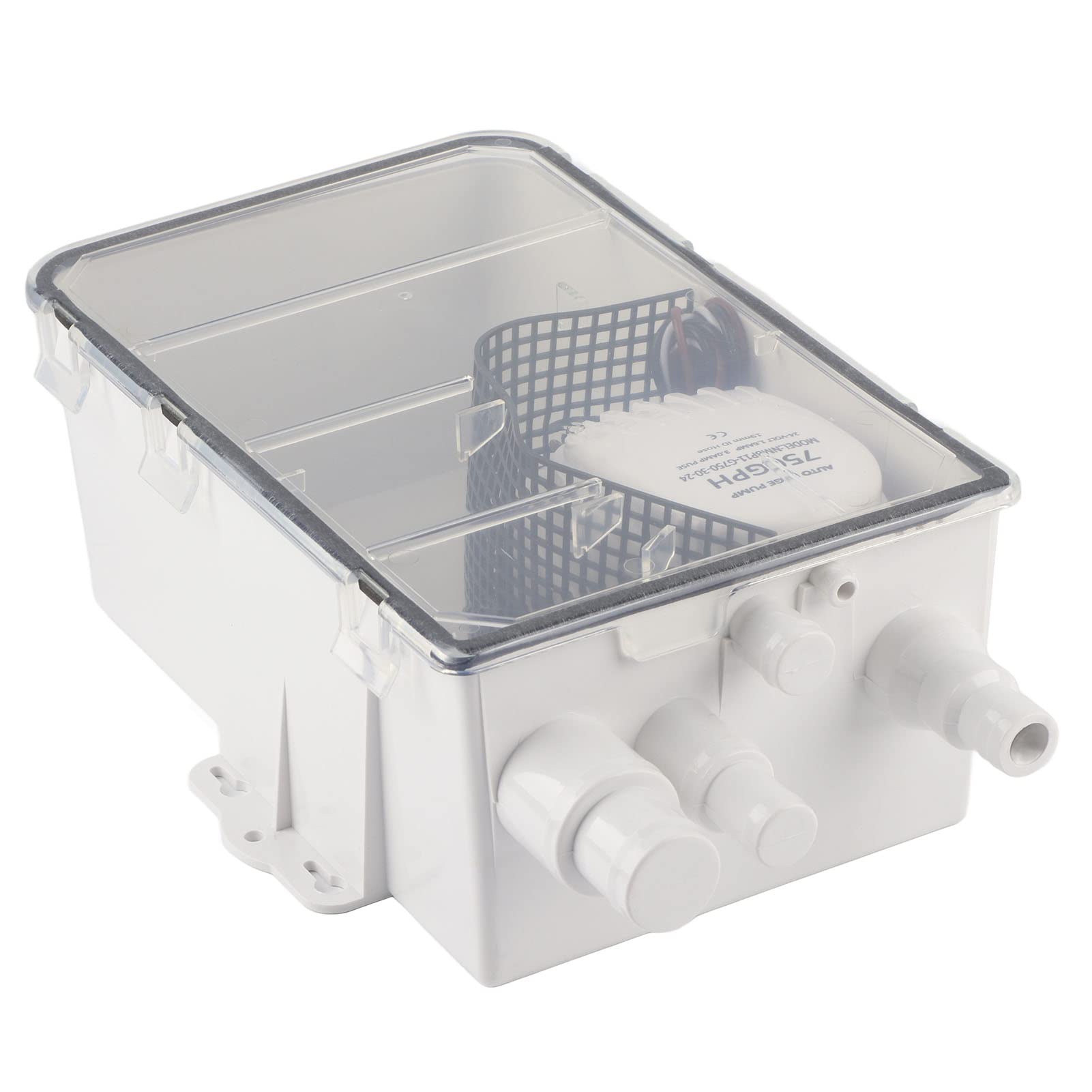Caja de de Bomba de Sumidero de Ducha de 12 V, 24 V, 750 GPH, Entrada Múltiple, Bomba de Sumidero de Ducha, de de de Todo en para Vehículos Recreativos (24V)