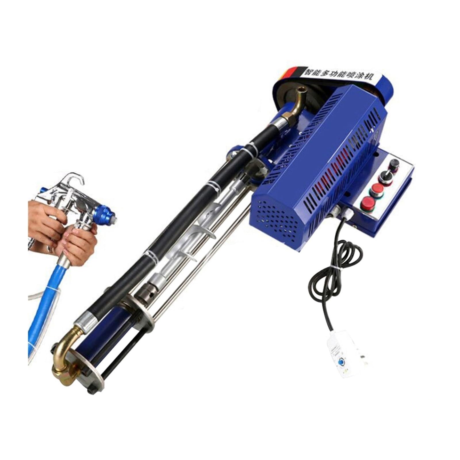 2800W Multifunzionale Stucco in Polvere Cemento Malta Poliuretano Rivestimento Impermeabile Lattice Parete Esterna Pietra Vernice Spray Macchina Per uso fai da te(Straight gun)