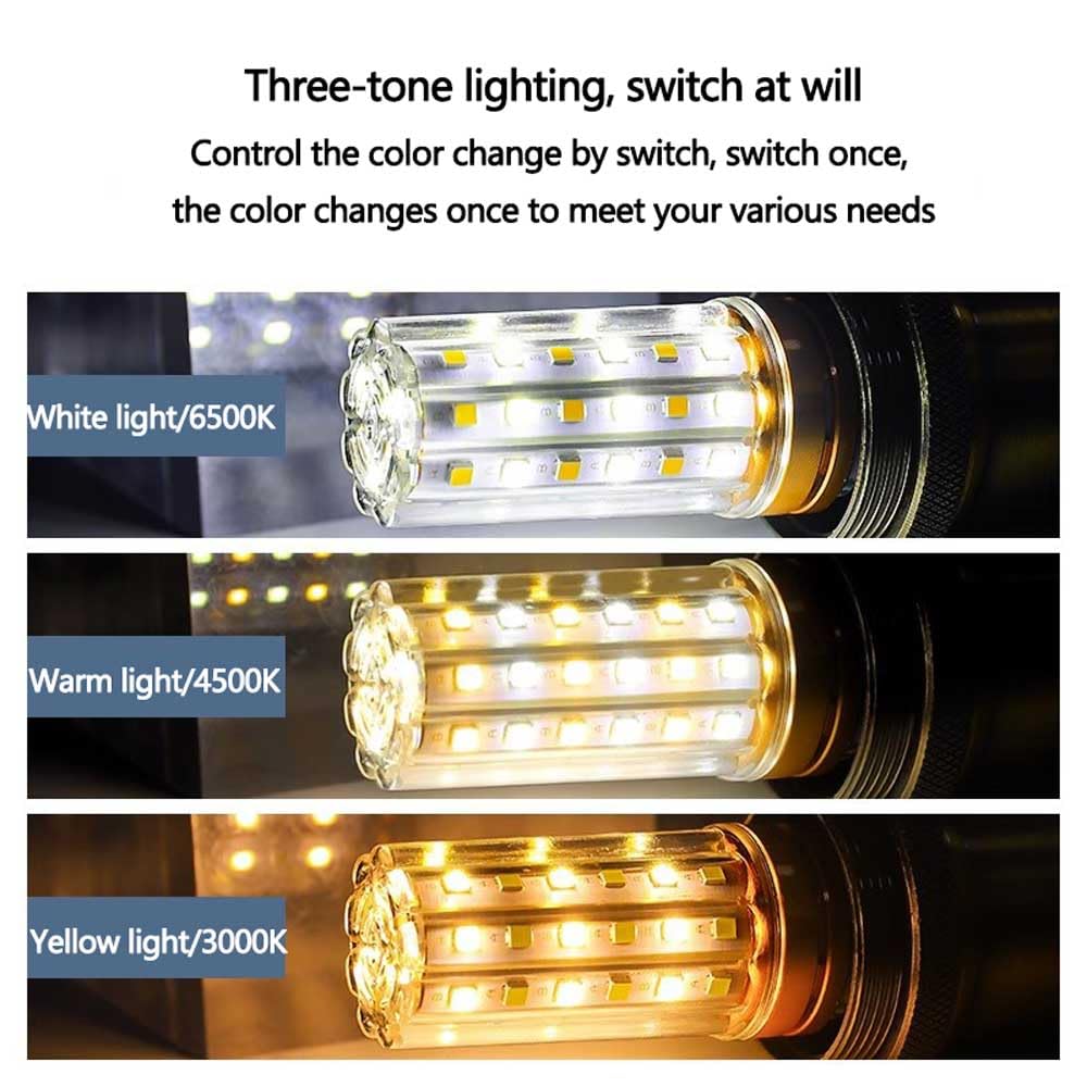 Paquete de 10 Bombillas LED de maíz E27 de 20 W, CA 110-220 V, no Regulables, 2000 LM, Blanco frío 6000 K, Bombilla LED de Tres Colores de Ahorro de energía E27 para lámpara de araña, lámpara