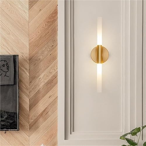 Miniatura 5 de Set of Two Modern Wall Lighting Mid Century Gold Wall Sconces Retro Metal Wall Lamps with Acrylic Shade for Bedroom Bathroom Doorway Vanity(Warm