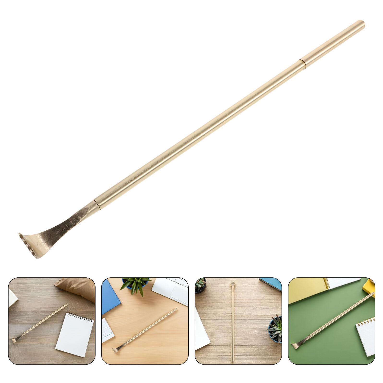 Rückenkratzer Tragbar und Robust aus Kupfer mit Rundem Stab 2 Stück-pack Klassischer Massagegerät 46cm Länge für Zuhause und Reisen