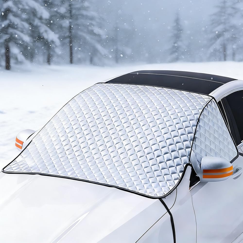 Car Windscreen Cover, for Ford Capri (2024+) Winter Window Cover All-Season Car Frost Protector Sun Shade Heavy-Duty Shield for Ice Snow UV