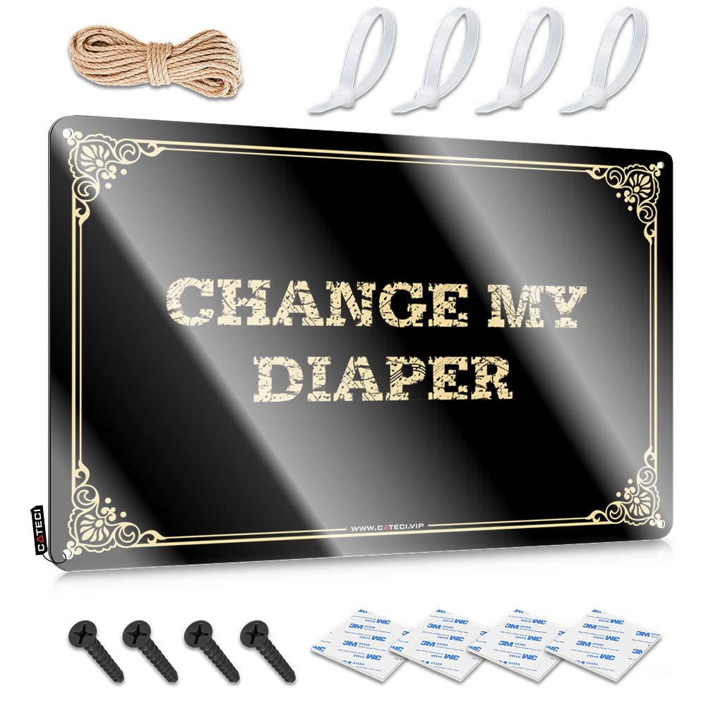 Fzfn Colour Change My Diaper Ideas Awesome - Books Matal Sign Wall Art Decoration(30X40cm)