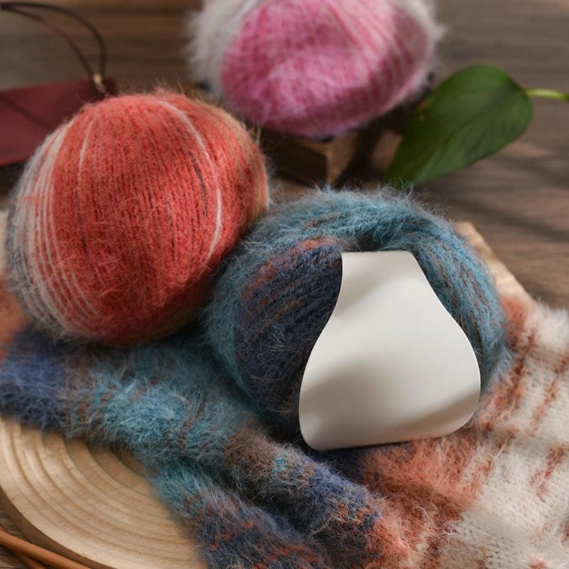 2/4/6/8 Rollos 100 g Hilo de Mezcla de Lana Jaspeada, Suave para Tejer a Mano, para Tejer Bufandas, Gorros, Mantas y suéteres de Crochet