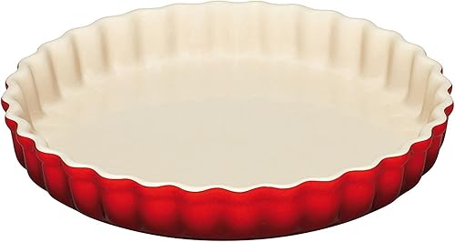 Le Creuset Plato para tartas de gres, 1.5 cuartos de galón (9"), Cerise