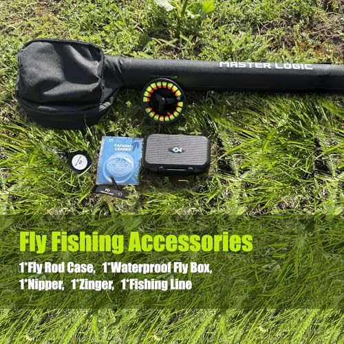 Image of Fly Fishing Combo Starter Kit, Graphite Rod and Reel with Case