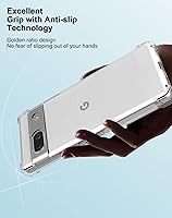 Vista 4 de Foluu Funda para Google Pixel 7a, Pixel 7a, transparente, esquinas reforzadas resistentes a los arañazos, goma de poliuretano termoplástico, funda