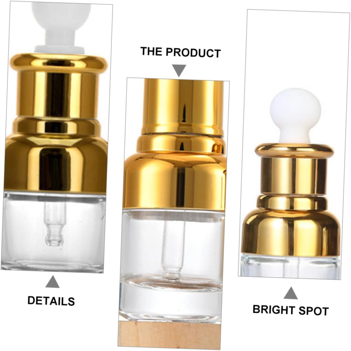 OUNONA 6pcs Essential Oil Perfume Dropper Bottle Empty Roller Bottle for Oil Travel Refillable Secure Dispenser