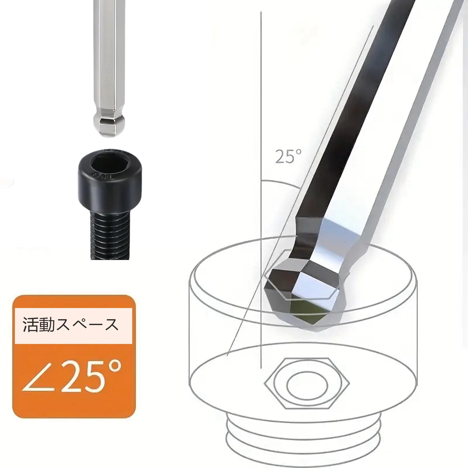 Amazon | LYMOPYLB 六角棒レンチ 六角レンチセット： 先端ボール