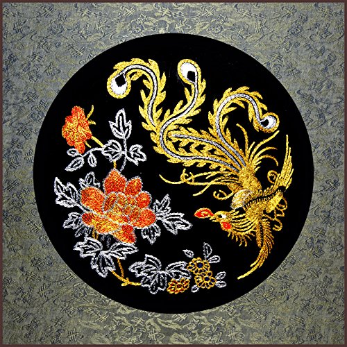 Grace Art, Large Asian Silk Embroidery Art Wall Hanging, Phoenix
