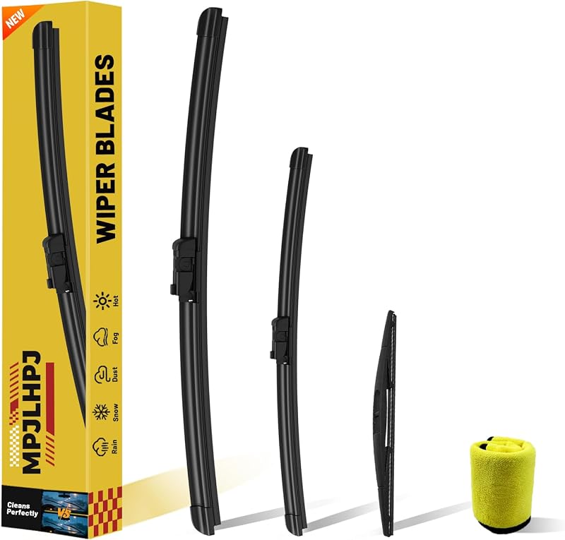 Palhetas do limpador de para-brisa Mpjlhpj para Subaru Impreza e Crosstrek – Kit com 3 unidades