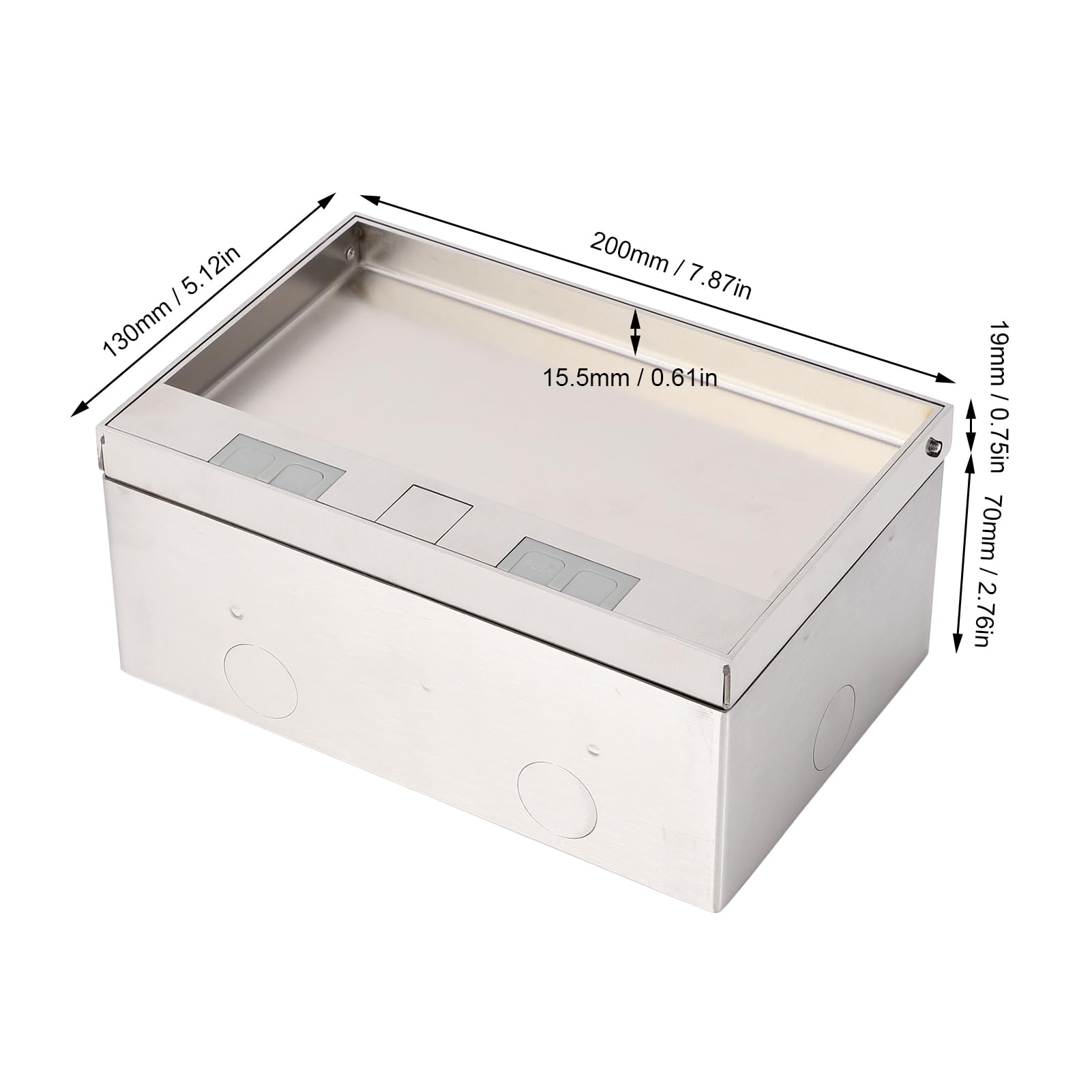 Kit Scatola Pavimento, AC250V 4000W 3 Prese UE Scatola di connettività Multimediale di Alimentazione Tavolo per Sala Studio Conferenze, Interfaccia CA USB Ricarica Rapida