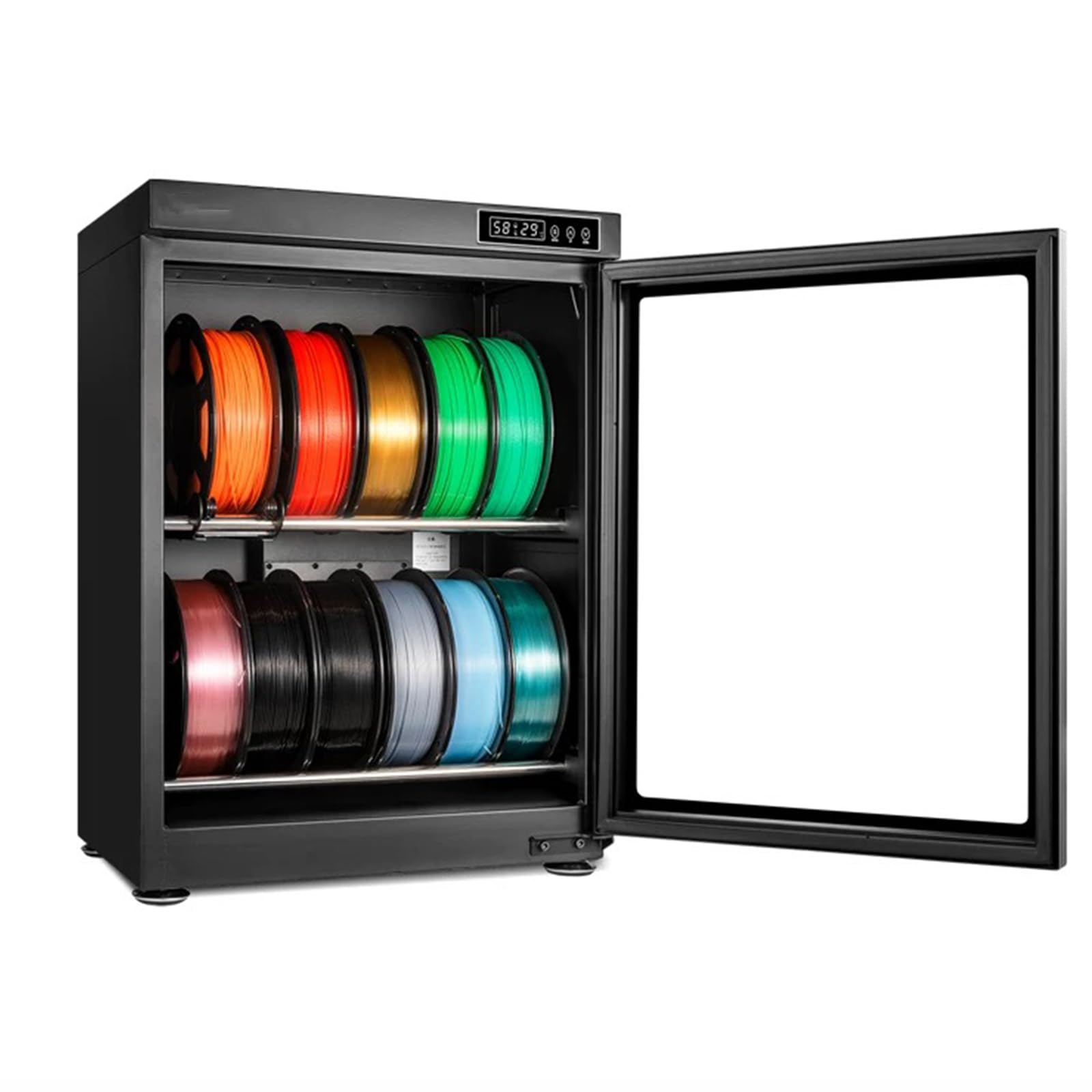 Caja Secadora De Filamentos 3D, Deshidratador para Impresora 3D De 10-12 Bobinas, Caja De Almacenamiento De Filamentos Antihumedad, Rango De Humedad RH15%-RH60%, para Nailon, PLA, PETG, ABS