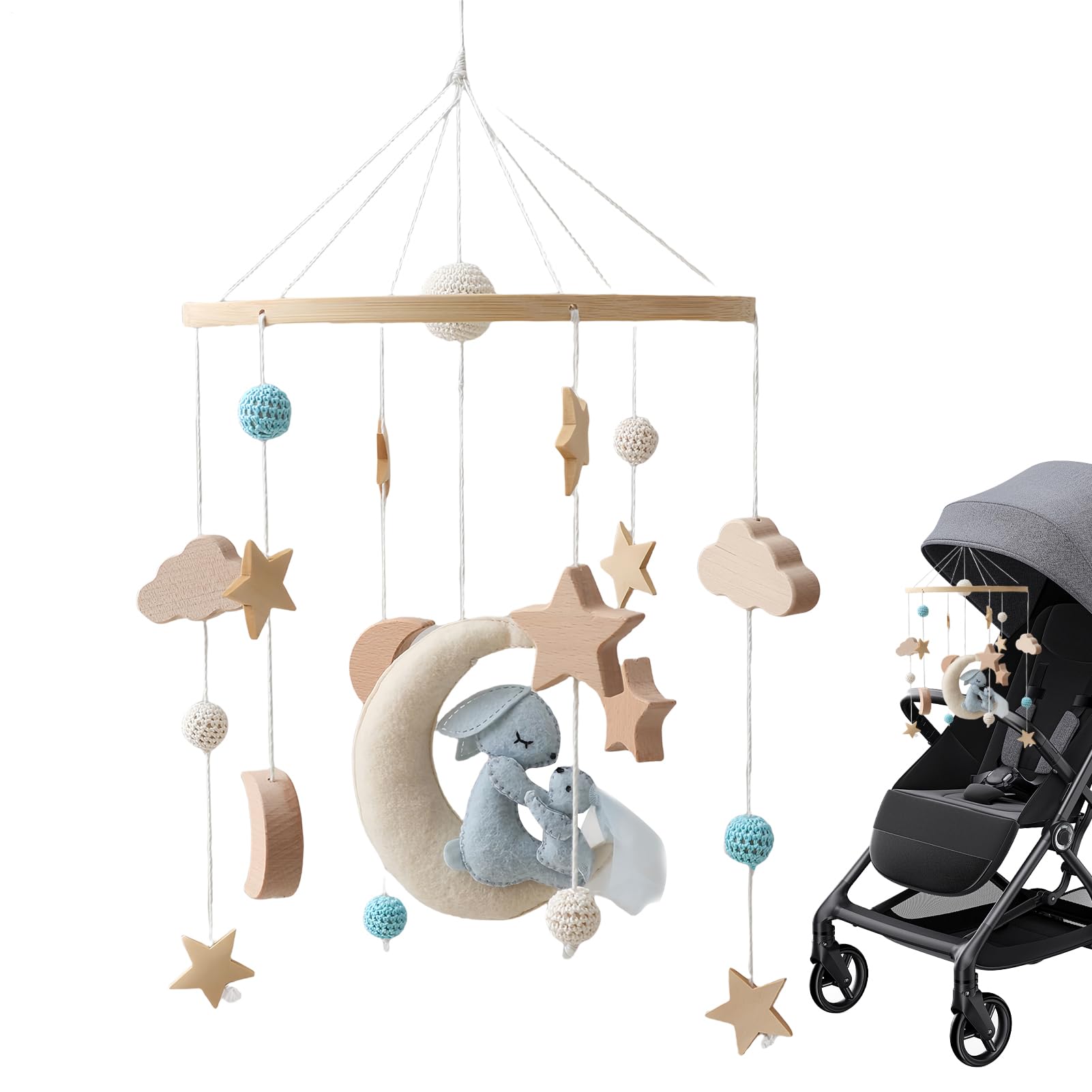 Mobile Bébé Pour Lit à Barreaux Mobile Éducatif Pour Berceau | Jouet Éducatif Développement Sensoriel Enfant Poussette Parc Crèche