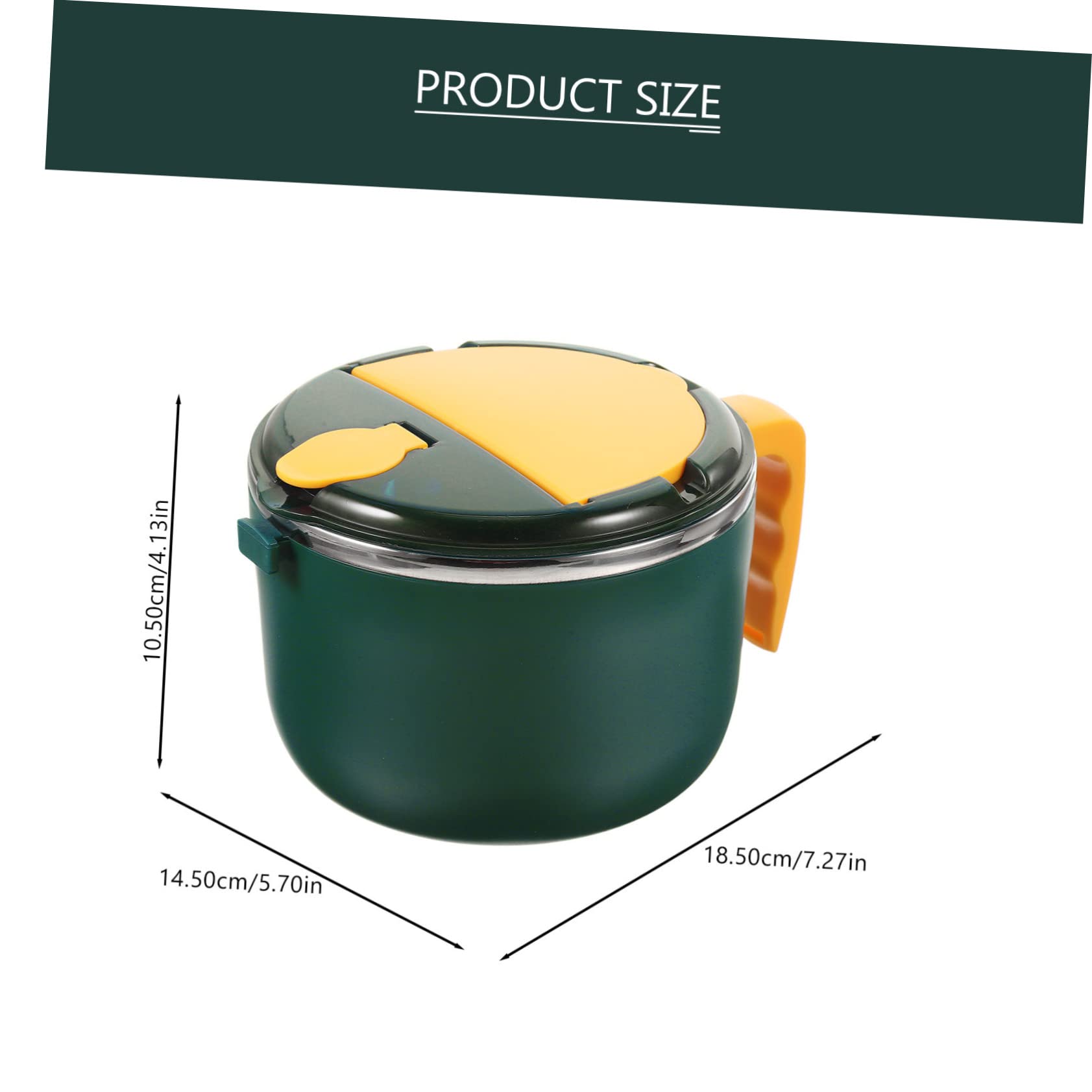 Cabilock 1Set Insulated Ramen Bowl with Tableware Versatile Rice Bowl for Instant Noodles Comfortable Handle Elegant Design and Easy Storage