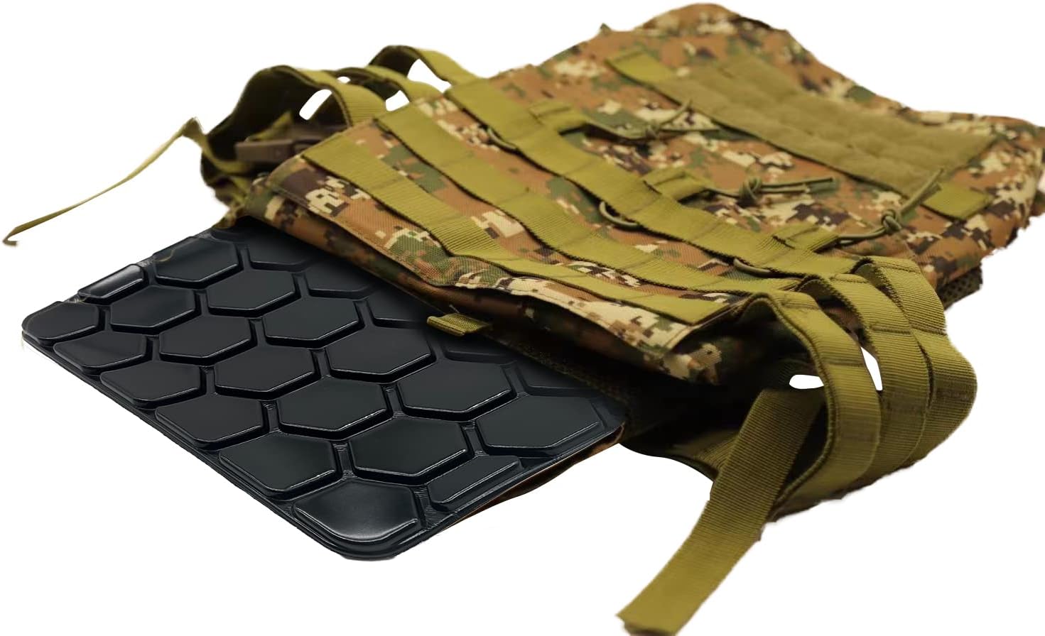 Tactical Airsoft Plates Non-Newtonian Paintball Vest Inner Liner Shock Plates Boxing Body Protector Back Thoracic Protection