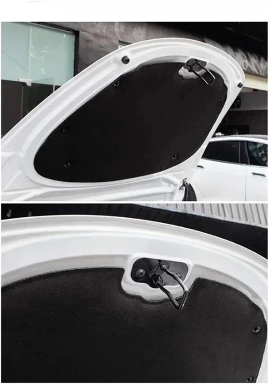 フロントフードエンジン防音コットン断熱パッドカバーマット、テスラモデル3 2017-2023対応、耐衝撃プレート、車改造