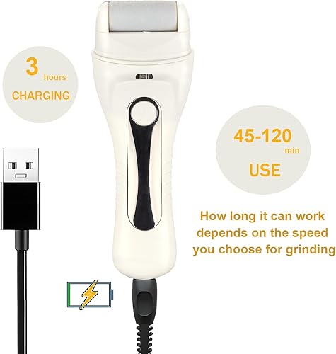 Miniatura 6 de Removedor eléctrico de callos para pies, elegible por la FSA, limas eléctricas portátiles recargables con 3 cabezales, kit de pedicura para piel