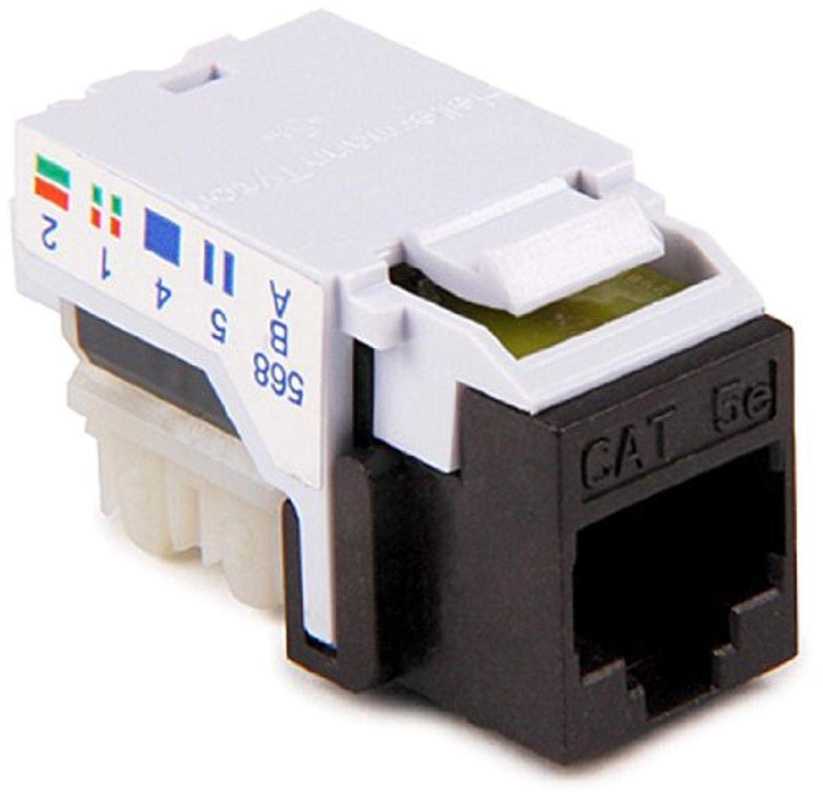 Hellermann Tyton RJ45FC5E-BRN Category 5e Modular Keystone Jack, Brown