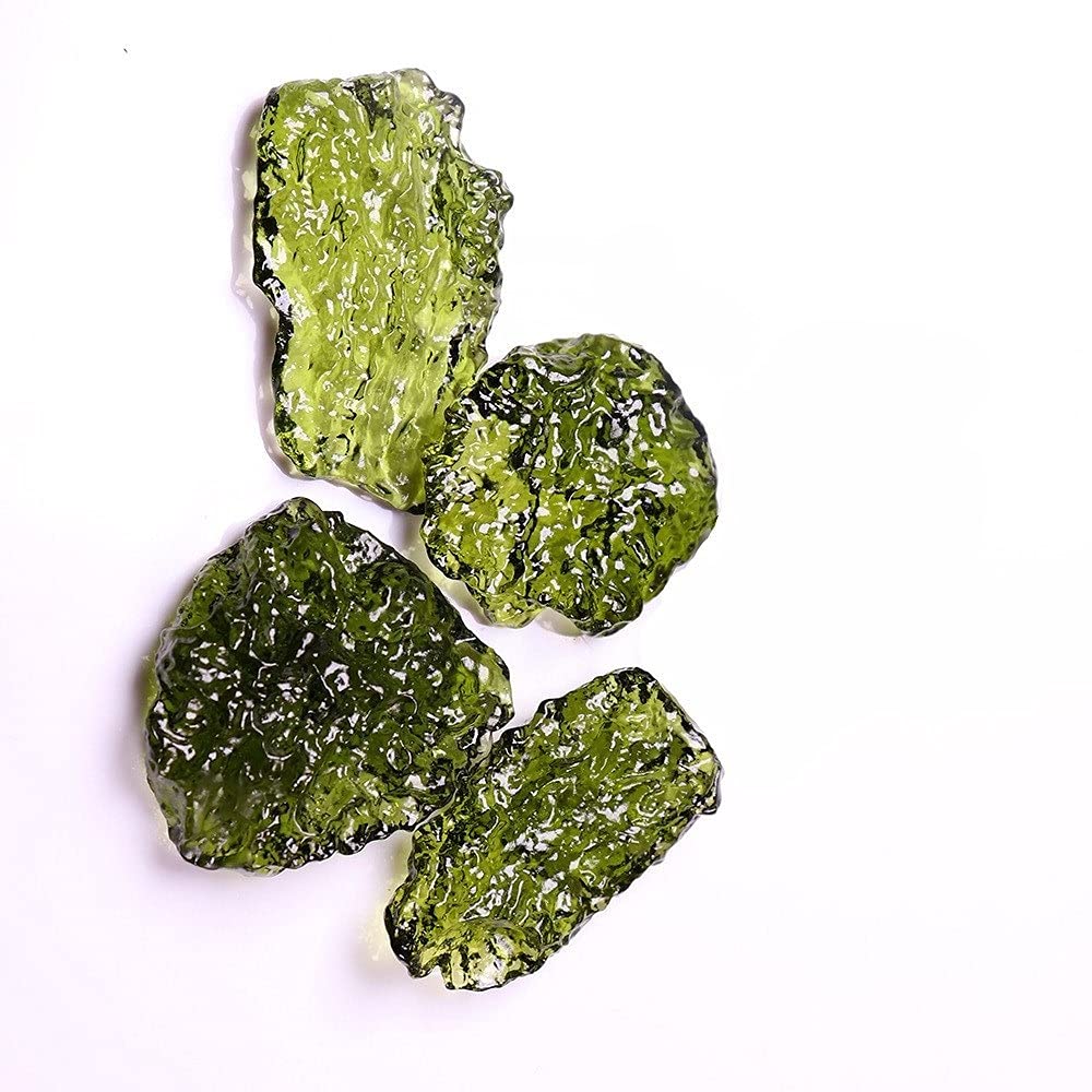 Ciondolo In Moldavite Grezza - Pietra Meteorite Verde, Energia Naturale, 20-25g - Foto 8