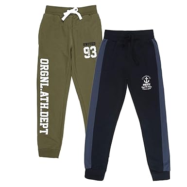 Alan Jones Clothing Boys Joggers Track Pant Pack of 2