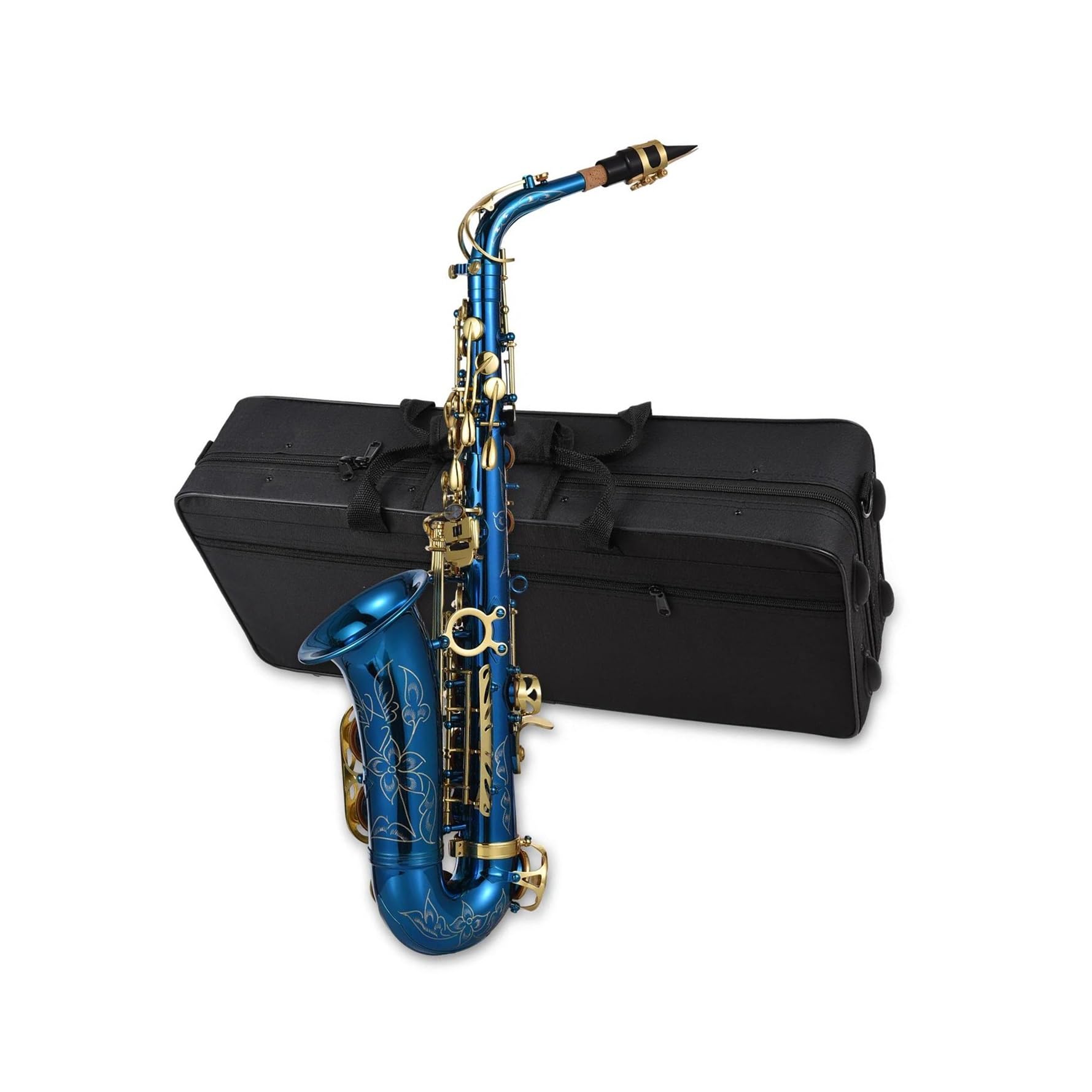 Saxophon Eb E Alt Messing Geschnitztes Instrument Mit Komplettem Zubehörsatz Standard-Saxophon