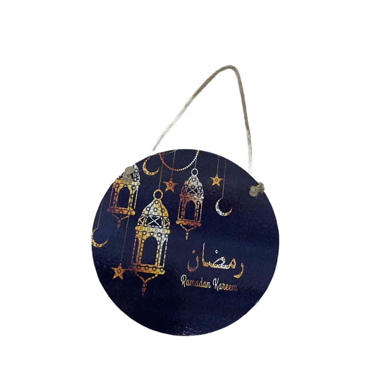 Buxuaaaa Artistic Eid Decorative Wall Sign Wall Plaques Cardboard Texture Ornament Suitable for Home and Retail Displaying Festival Hanging
