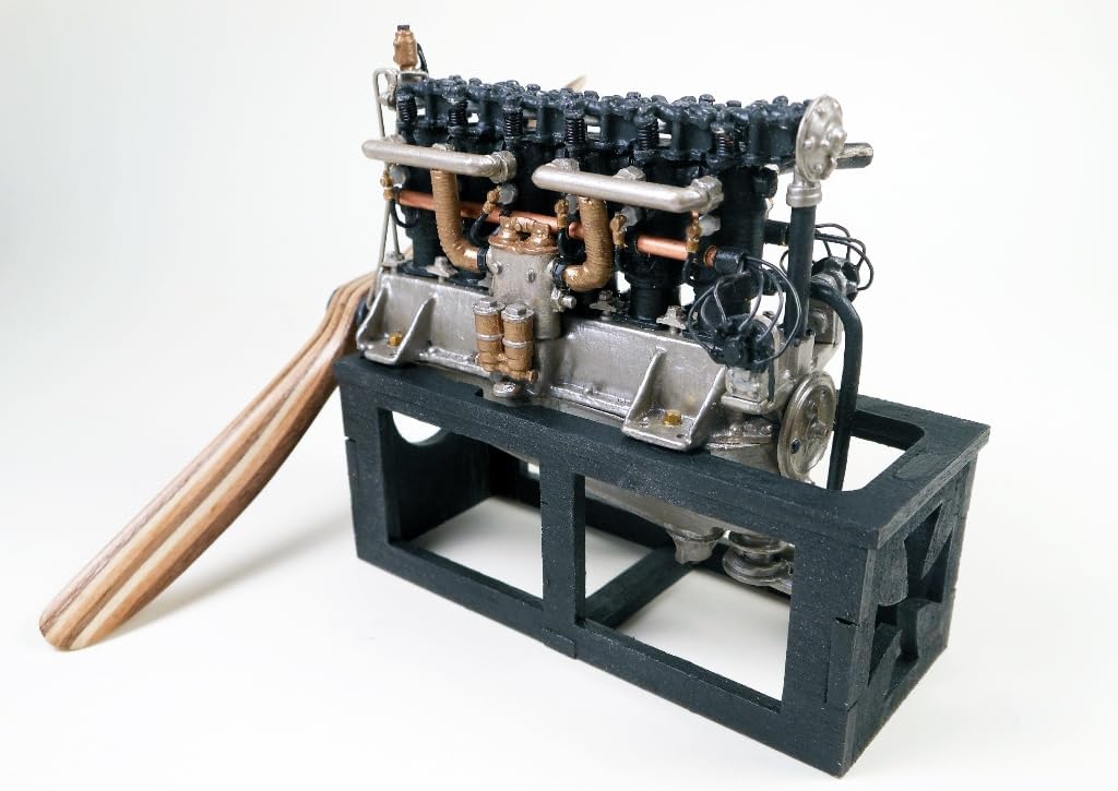 Model Airways Mercedes D.III Aircraft Engine 1:16 Scale Model Kit – Historic WWI Red Baron Inline Engine Replica – Metal & Wood Construction – Intermediate Skill Level