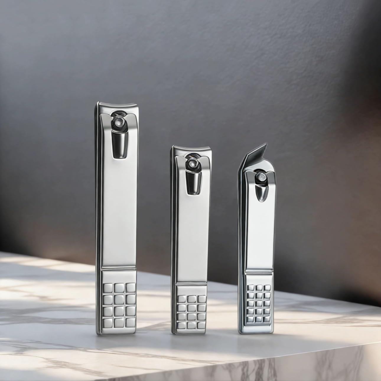 3 Pack Nail Clippers Set Stainless Steel Fingernail Toenail Clippers Sharp Nail Cutter Tools for Men Women Seniors — view 5