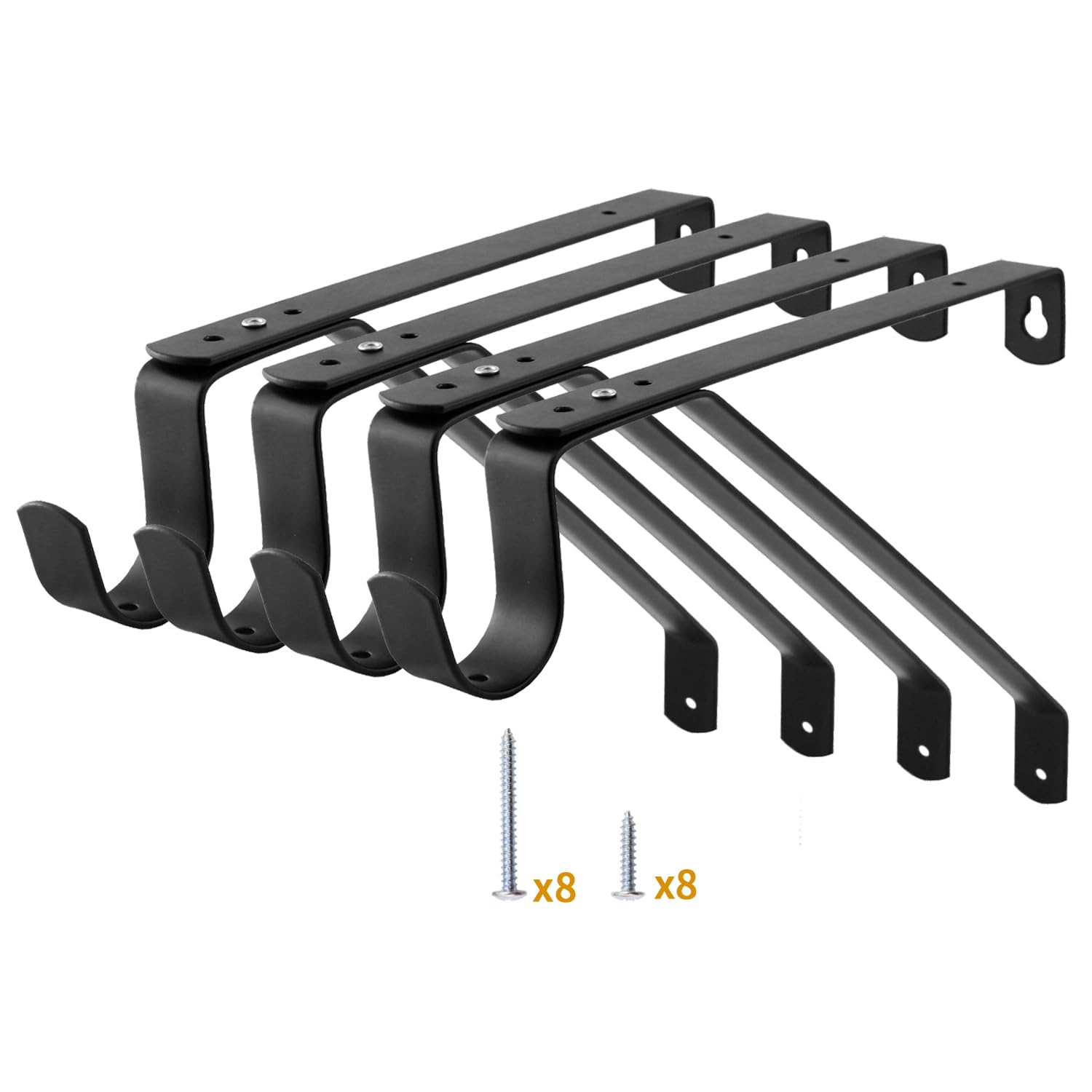 Yarssihha 4 Pack Adjustable Closet Rod Bracket - shelf brackets and supports | Mubboo