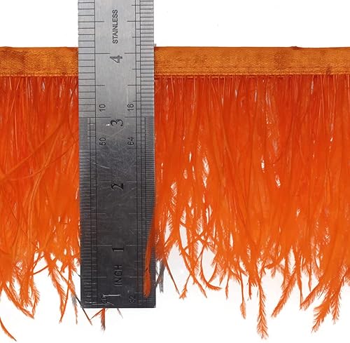 Miniatura 2 de Cinta de costura de plumas de avestruz para manualidades, ropa, accesorios, vestido de novia latino, bricolaje, 2-5 yardas, 3-4 pulgadas de ancho (2