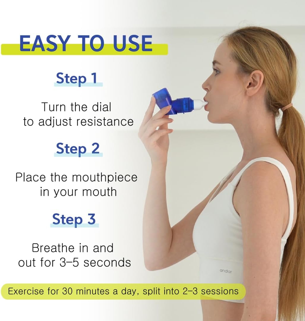 Bigbreathe V-PEP/IMT | 3-in-1 Respiratory Exercise Device – Lung Expansion, Mucus Relief, Breathing Rehabilitation, Portable with Accessories, Easy to Clean, for COPD & Asthma Relief