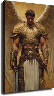 Archangel Michael Canvas Wall Art Poster (Framed, 20x30)